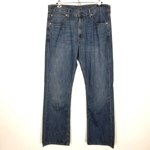 Levi's Men 527 Slim Bootcut Jeans Sz 36 x 32 Navy Blue‎ Cotton